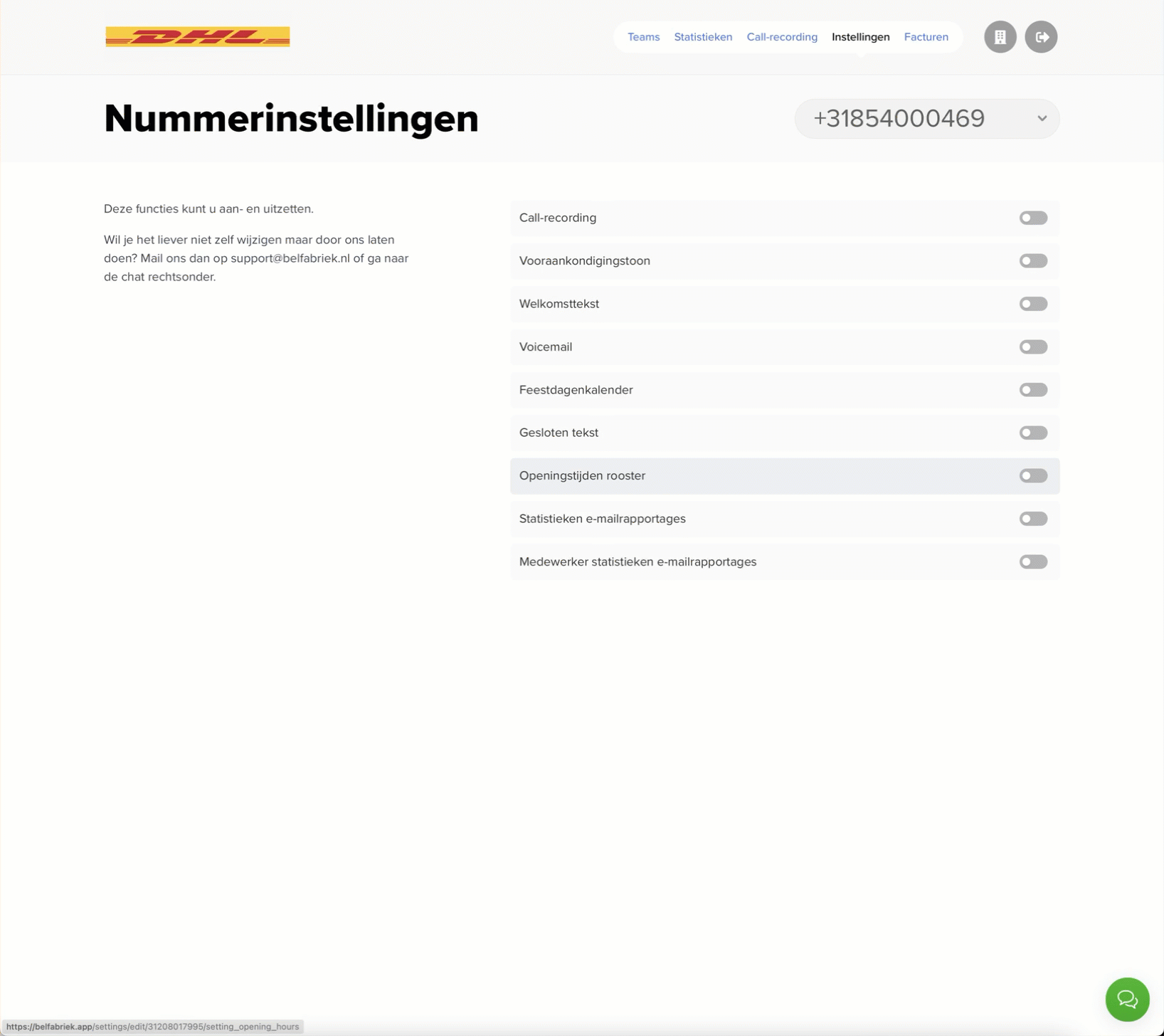 Horarios de apertura